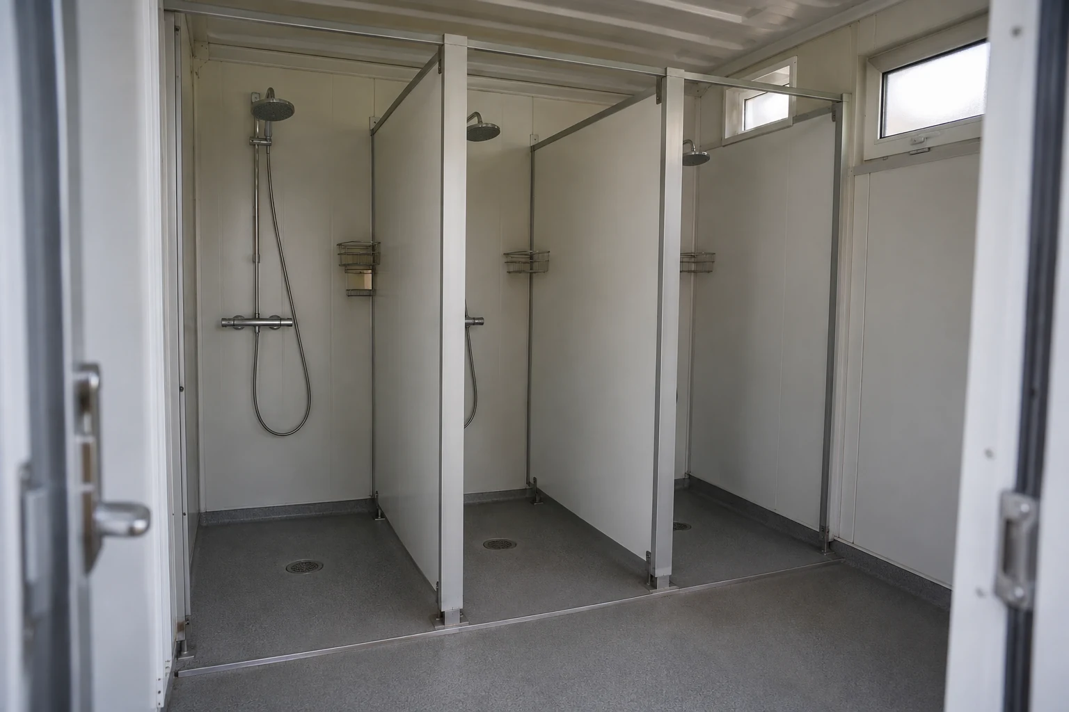 Baños modulares equipados con duchas de Noah Contenedores