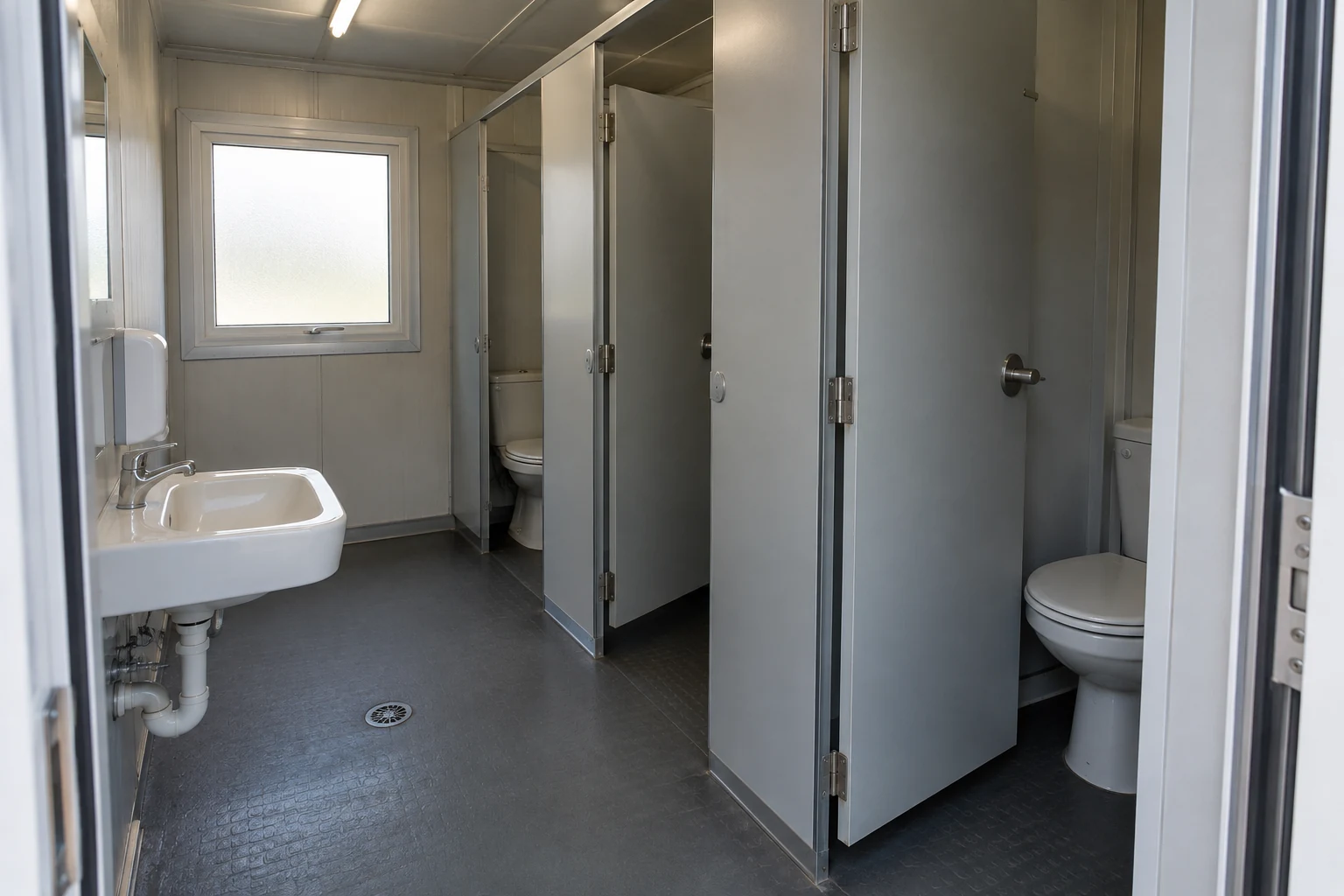 Módulo de baños con cabinas sanitarias de Noah Contenedores